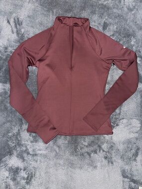 Alo Airlift Winter Warm 1/4 Zip Long Sleeve - Burgundy Truffle